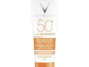 Vichy Capital Soleil Anti-Dark Spots SPF50+ Αντιηλιακή Κρέμα Προσώπου με Χρώμα για Φροντίδα των Κηλίδων, 50ml