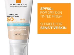 LA ROCHE POSAY Anthelios UVmune 400 Tinted Hydrating Cream SPF50+, Αντιηλιακή Κρέμα Προσώπου με Χρώμα - 50ml