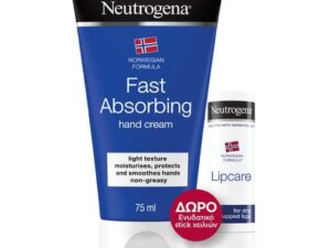 Neutrogena Ενυδατική Κρέμα Χεριών 75ml & Δώρο Ενυδατικό Stick Χειλιών 4,8gr