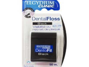 Elgydium Dental Floss Black Οδοντικό Νήμα Ελαφρά Κηρωμένο με Χλωρεξιδίνη