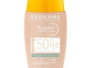 Bioderma Photoderm Nude Touch Mineral Spf50+, 40ml - Very Light.Αντηλιακό Προσώπου Πολύ Υψηλής Προστασίας με Χρώμα για Μικτές & Λιπαρές Επιδερμίδες