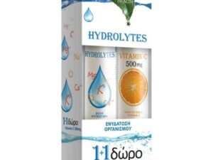 Power Health Hydrolytes Stevia & Vitamin C Ηλεκτρολύτες για Ενυδάτωση του Οργανισμού Αναβράζοντα 20caps και Δώρο Βιταμίνη C 500mg Αναβράζοντα 20caps