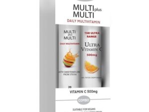 Power Of Nature Multi + Multi με Στέβια, 24 Αναβράζοντα Δισκία & Vitamin C 500mg Πορτοκάλι, 20 Αναβράζοντα Δισκία