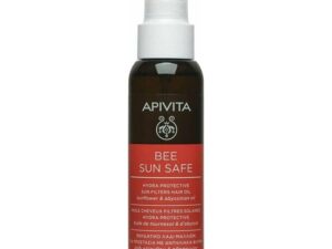 Apivita Bee Sun Safe Hydra Protection Sun Filters Hair Oil Αντηλιακό Λάδι Μαλλιών για Προστασία με Ηλίανθο & Λάδι Αβυσσινίας, 100ml