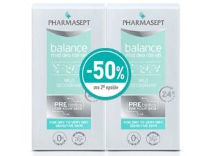 Pharmasept Πακέτο Προσφοράς Balance Mild Deo Roll on 2x50ml Αποσμητικό με Κρεμώδη Υφή για Ευαίσθητες Επιδερμίδες & μη Ανεκτικό Δέρμα