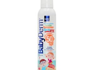 INTERMED BabyDerm Invisible Sunscreen Spray SPF50+ for Kids Διάφανο Αντηλιακό Σπρέι Πολύ Υψηλής Προστασίας για Παιδιά, 200ml