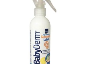 INTERMED Babyderm Sunscreen Lotion SPF50 Face & Body Παιδικό Αντηλιακό Γαλάκτωμα για Πρόσωπο & Σώμα για Βρέφη 6m+ 200ml