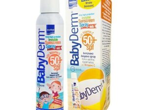 Intermed Promo Babyderm Invisible Sunscreen Spray SPF50+ For Kids Αδιάβροχο Παιδικό Αντηλιακό Σπρέι 200ml + Δώρο Μπάλα Θαλάσσης 1 τεμάχιο