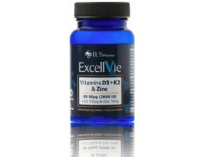 Ils Pharma ExcellVie Vitamin D3 2000iu + K2 100μg + Zinc 10mg 30Caps